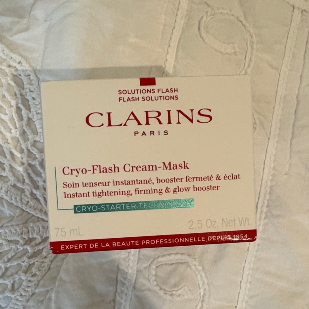 Clarins Cryo-Flash Cream-Mask - White and Red Packaging